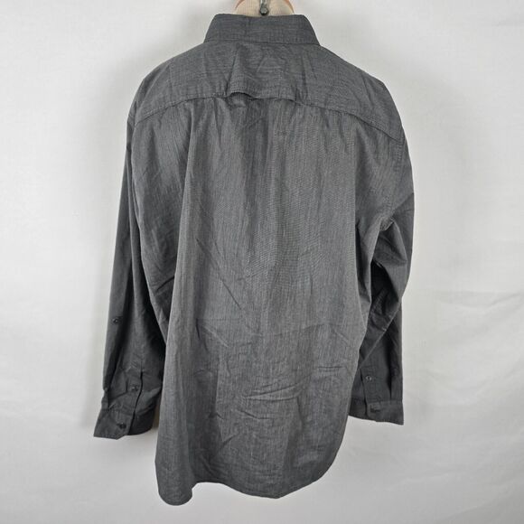 Wrangler Shirt Men's 2XL Gray Long Roll Tab Sleeves Collar Button Down - Picture 4 of 16